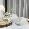 Vasi Vaso di fiori Decorazione per la casa Contenitore floreale in vetro Centrotavola per tavolo da arredamento per ufficio evento festa di nozze Trasparente