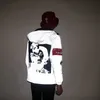 Männer Volle Reflektierende Jacke Casual Frauen Windjacke Hip Hop Mit Kapuze Mantel Wasserdicht Gedruckt Streetwear Nacht Glänzende Jacken 5XL 57zZ #