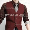 men's Suit Vest Single Breasted V Neck Sleevel Jacket Wedding Groomsmen Party Prom Chalecos H1Gd#