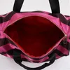 Shoulder Bags Women Large Capacity Nylon Zipper Gym Tote Messenger Bag Lady Fashion Striped Portable Waterproof Sports Handbag