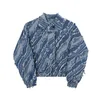 Noymei Persality Denim Jacket Autumn 2024 Fi Tassels Lapel Korean Style Cutting Design Zipper Short Coat Män WA2650 V5Y6#