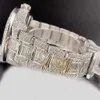 Benutzerdefinierte wasserdichte Herrenuhren der Luxusmarke, goldene Moissanit-Armbanduhr, Hip-Hop-Mechanische Uhr mit Iced Out