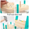 Montessori Baby Hammer Hit Wooden Toys Life Skills Training Early Educational Assembling Tool Toy For Children Strength 240321