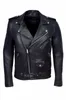 Lederjacke Männer Kragen Slim Pu-Lederjacke Fi Motorrad Kausal Mantel Herren Moto Biker Ledermantel E9Fh #