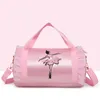 Shoulder Bags Fashion Bag Girls Latin Dance Pink Women Ballet Tote Embroidery Gym