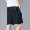 Men's Shorts Casual Everyday All-in-one Quarter Pants Breathable Skin-friendly Beach Lightweight Cotton Overal