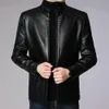 men Leather Suit Jacket Slim Blazer Pu Coat Fi Leather Jacket Streetwear Casual Blazer Jackets Male Outerwear Zipper Coat e7xO#