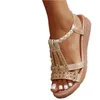 Sandaler Kvinnor Crystal Luxury Wedges Platform Shoes Mid Hells Dress Summer Slippers 2024 Designer Pumps Beach Kvinna Zapatos