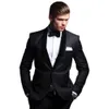 Ternos masculinos pretos bonitos Terno Costyme xale lapela único breasted formal casamento 2 peças jaqueta calças luxo blazer slim e7dk #