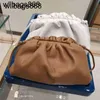 Bottegvenetas Pouch Bag Handbag Designer Baodiejia the Spot Cloud Messenger Hand Caramel