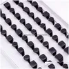 Pierścienie opaski Maza moda 50pcs/partie czarny gładki geometria pierścień metalowy dla kobiet biżuteria rozmiar 17 mm do 21 mm mix dostawa otqjl