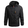 Fi Automne Coupe-Vent Veste Hommes Solide Broderie Nouveau dans Survêtement À Capuchon Manteaux En Plein Air Qualité Cothing Vestes pour Hommes V48t #