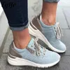 Sneakers Shoes 307 Woman Walking 2024 Spring Fashion Flower Ladies Wedge Casual 35-43 Large-sized Female for Women 48913