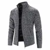 Nouveau printemps automne pull tricoté hommes Fi Slim Fit Cardigan hommes pulls décontractés manteaux solide simple boutonnage Cardigan hommes c7xV #