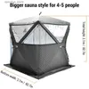 Tentes et abris Hangar de pêche sur glace portable facile à installer tente de pêche d'hiver tente de pêche sur glace imperméable et coupe-vent sauna et cheminée style24327