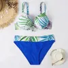 Damen-Bademode, 5 Größen, 2 Teile/satz, modisches Träger-Design, Bikini-Set, geteilter Typ, weich für den Sommer