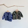 Down Coat Winter Jackets For Children Autumn Kids Boys Girls Korean Print Cotton Coats Fashion Single-breasted Warm Baby