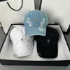 Wiosna/lato baseballowa czapka kobiet w stylu vintage w trudnej sytuacji dżinsowej ciężarówki HATS Men's Men's Men Designer Hat Solid Kolor Brim Brim Casquette