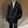 Giacca da uomo Abbigliamento allentato monopetto Terno Masculino Streetwear Primavera Autunno Coreano Fi Lg Manica Casual Blazer L2hV #