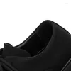Casual Shoes Original Design Classic Business Scrub Leather Black Lace-Up Men Hombre Daily Dress Höjd Ökande lyx