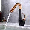 Bathroom Sink Faucets Basin Faucet Chrome Brass & Cold Mixer Water Tap Single Handle Deck Mounted Rotating White/Black Rose Gold