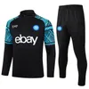 2023 2024 Napoli Half pull TrackSuit kit da calcio da uomo 23 24 SSC Napoli AE7 D10S tuta da allenamento formazione tuta Chandal Squitude uniforme da jogging Survêtement