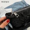 Akşam çantaları moda alışveriş çantası kapitone pamuklu yastıklı omuz çantaları düz renkli crossbody çanta fermuarı seyahat bayan çanta