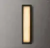 Vägglampa modern designer lyx marmor villa sovrum korridor sängen guld metall alabaster inomhus deco sconce