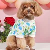 İlkbahar Yaz Pet T-Shirt, Baskılı Köpek T-Shirt Nefes Alabilir Serin Giysiler Köpeklerin Plajda veya Denizdeki Giymesi İçin Mükemmel