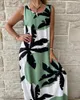 Casual Dresses Wywmy 2024 Ankomst Floral Tryckt för kvinnor Summer Bohemian Vintage Sleeveless Long Dress Elegant Party Maxi
