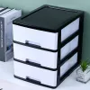 Bins Schreibtischschublade Aufbewahrungsschrank Transparenter Kunststoffbehälter für Kosmetik-Desktop-Organizer Box Kleinigkeiten Schreibwaren Make-up-Aufbewahrung