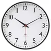 Wall Clocks 11.5" Indoor Round Black & White Schoolhouse Analog Clock Living Room Decoration Quiet Kitchen Office Bedroom Use 2024