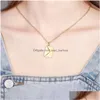 Pendant Necklaces Envelope Locket Necklace With Gold Rose Sier Color Love You Secret Mes For Girl Mothers Day Gift Drop Delivery Jewel Dheum