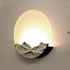 Wall Lamp Chinese Style Iron Acrylic Creative 3 Color Dimming Bedroom Bedside Lamps Modern Living Room El Corridor Decor