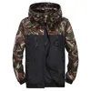 Men's Jackets Camouflage Coat Tooling Hooded Multicolor Jacket