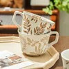 Tassen nordischer Stil Kaffeetasse Keramik Tasse Espresso Tassen tragbares Wasser Bier Getränk Tee Küchencafé Getränkware