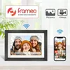 Frameo 32GB Memory 10.1 Inch Smart Digital Picture Frame Wood WiFi IPS HD 1080P Electronic Digital Po Frame Touch Screen 240318