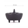 Monopods Retro Incense Burner Lotus Design Tripod Castiron Censer Incense Holder Desktop Ornaments Chinese Ancient Style Tea Ceremony