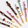 Stylos Gel dessin animé fruits chocolat, papeterie pour étudiants, fournitures scolaires Kawaii