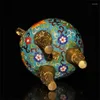 Decorative Figurines China's Old Beijing Collection Of Copper Cloisonne Double Dragon Two Ear Three Leg Incense Burner