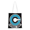 Shopping Bags Corp Groceries Custom Printed Canvas Shopper Shoulder Tote Bag Large Capacity Durable Handbag