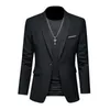 15-color boutique fi traje 6XL hombres delgado novio traje de boda chaqueta busin traje de oficina casual chaqueta de color sólido V2kR #