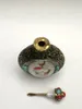 Collection de bouteilles, incrustation de sculpture en Bronze cloisonné de la vieille chine, dieu de la longévité, peinture de richesse, tabac à priser