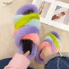 Sandaler Summer Sandals 2022 Womens Mink Slippers Real Mink Slippers Sandaler Flat Bottom Low Boots Luxury Designer Womens Slippersl2403