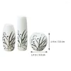 Vases 3 pcs Chinoiserie Vase Petite Mini Scène Décor Prop Maison Ornement Succulent Bol Céramique Miniature