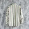 2023 Automne Hommes Lg Manches Vêtements Stripe Chemise Blouses Lâche Cott Casual Mâles Doux Soirée Chemises Formelles Street Wear P11 F3TZ #