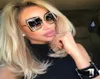 Fashion Square Übergroße Sonnenbrille Frauen Metall Quadrat Sonnenbrille 2018 Marke Weibliche Shades Spiegel Große Größe Rahmen Sonnenbrille Gafas4390271