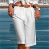 Shorts pour femmes Femmes Pur Coton Droite Jambe Large Pantalon Court Été Vintage Rétro Couleur Unie Flowy Stretch Casual