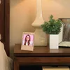 Frames Wooden DIY Picture Frame Mini Desktop Family Po Table With Support Stand For Dining Room Bedroom