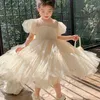 Robes de fille été enfants filles robe mignon confortable Style occidental doux occidentalisé rêveur fil robe yq240327